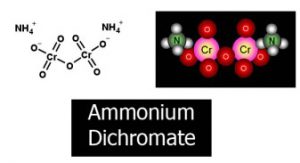ساختار شیمیایی آمونیوم دی کرومات